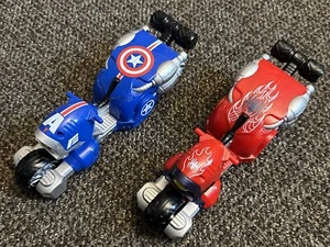 Marvel Super Hero Adventures Captain America Shield Bike Spider-Man Web Wheelin - Picture 1 of 6