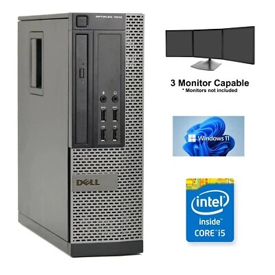 Dell OptiPlex 7010 Desktop SFF Core i5 16GB Ram 240GB SSD Wi-Fi Windows 11 Pro - Image 1 of 4