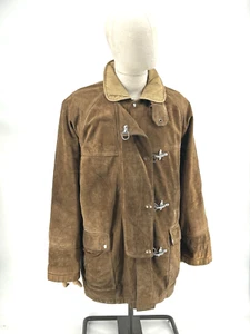 Fay Fireman jacket brown suede leather lobster clasp 4 Ganci EMA Mens L - Picture 1 of 10