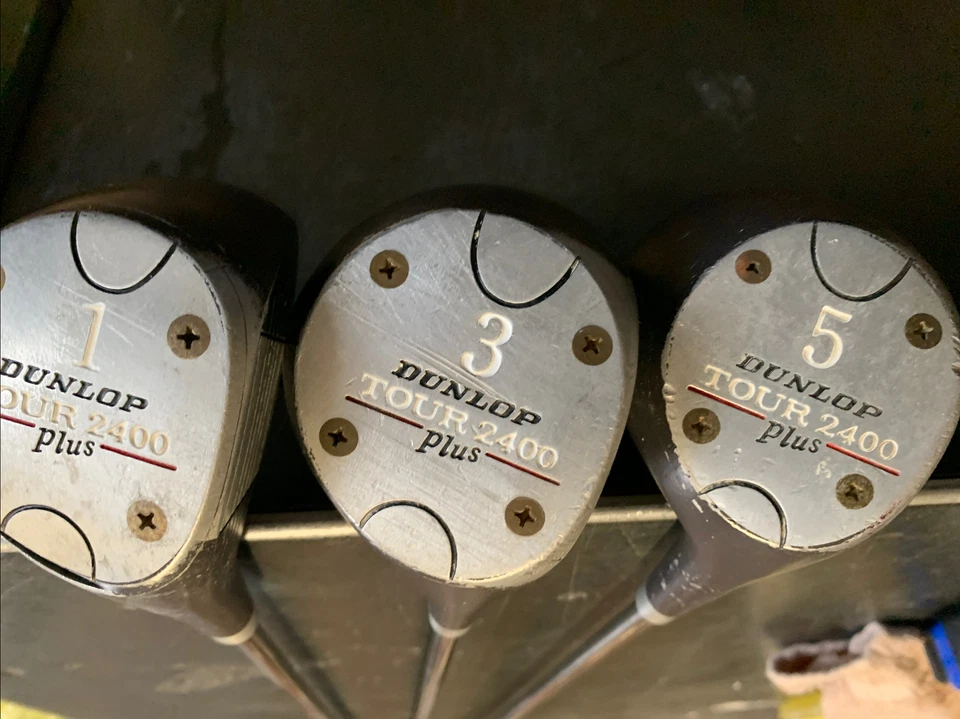 Juego de 3 piezas de madera Dunlop Tour 2400 Plus (1-3-5) para diestros regular flexible acero Foto 1 de 4