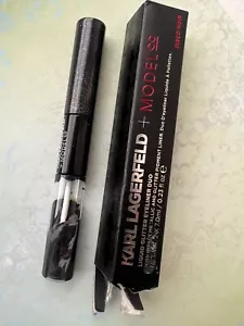 Karl Lagerfeld + ModelCo Liquid GLITTER EYELINER DUO DISCO NOIR, Black Shimmer - Picture 1 of 11