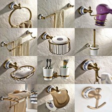 Set Accessori Bagno Ceramica Ottone Antico Hardware Bagno Asciugamani Bar Yset011