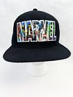 Marvel Black Snap Back Cap Hat Avengers Characters Embroidered Acrylic Wool Poly