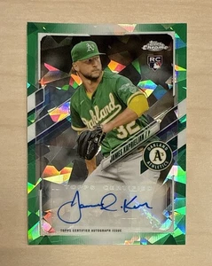 JAMES KAPRIELIAN 2021 Topps Chrome Update Sapphire ROOKIE AUTO GREEN REFRACTORS - Picture 1 of 4