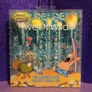 SpongeBob Squarepants Wet n Wild The Water's Fine! Makeup brush set 5-piece Set - Picture 1 of 1