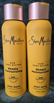 Jabón corporal profundamente hidratante de manteca de karité cruda hidratante con humedad de karité 2 piezas 18 fl oz Ea Foto 1 de 4