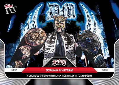 2025 Topps Now WWE #114 Dominik Mysterio SuperShow Japan PRESALE - Image 1 of 2