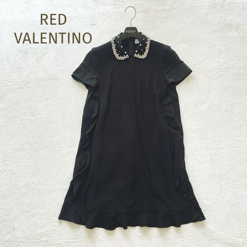 Abito RED VALENTINO nero con volant taglia 38