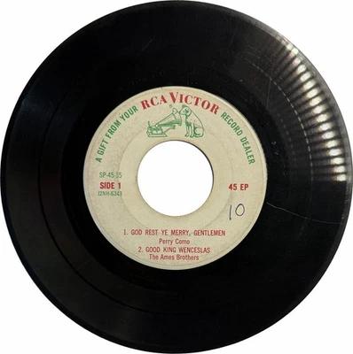 Perry Como et al Merry Christmas Record Dealer RCA SP-45-35 45rpm J2NH-6344 - Image 1 of 3