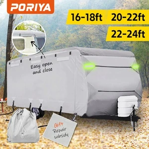 PORIYA 16-24ft Caravan Cover 4 Layer Campervan UV Resistant Waterproof With Bag - Picture 1 of 14