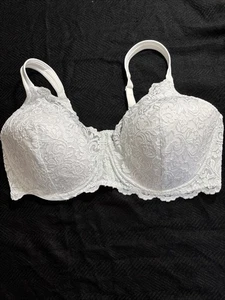 LEADING LADY Bra #5044 Sz 46DD Scalloped White Lace Underwire Wide Straps - Picture 1 of 14