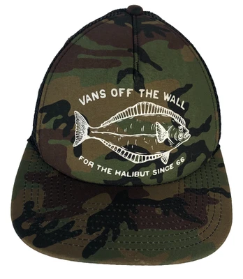 Van's Off The Wall Camo Trucker Hat Men's Adjustable Ball Cap Halibut Skate - Image 1 of 4
