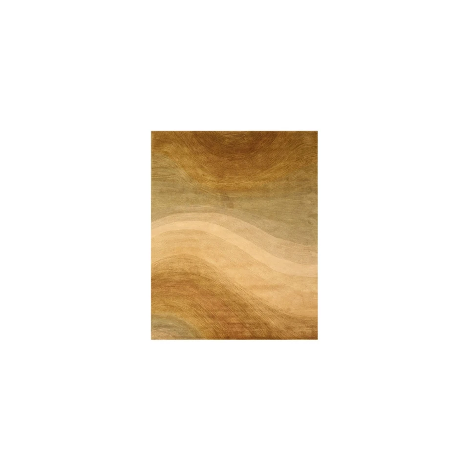 Hand - Tufted Multicolor Wool Area Rug 4x6 Gold Color Contemporary Design - Eorc Foto 1 de 1