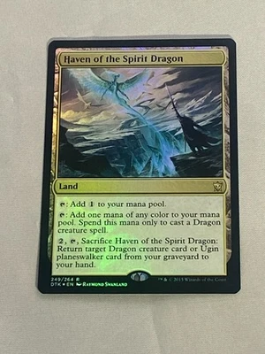 MTG FOIL Haven of the Spirit Dragon Dragons of Tarkir Magic the Gathering - Image 1 of 2