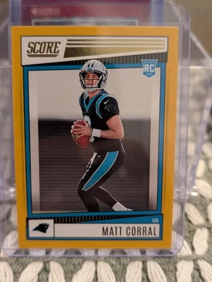 2022 Score - Rookies Matt Corral #302 Gold Zone /50 (RC) - Image 1 of 2