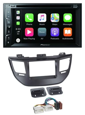 Pioneer MP3 USB DVD Bluetooth DAB 2DIN Autoradio für Hyundai Tucson ab 15 schwar - Bild 1 von 4