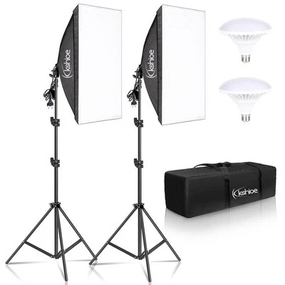 2x Pro Fotostudio Softbox Set Studioleuchte Studioset Studiolampe Photostativ DE - Bild 1 von 4