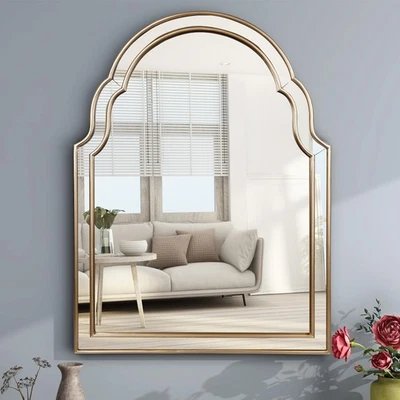 Espejo Dorado para Pared, 23.6 X 31.5 Espejos de Pared Decorativos Arqueados Hogan para Li... Foto 1 de 4