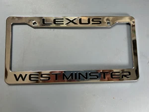 Lexus Westminster Southern CA Dealership license plate frame. Plastic. New. - Picture 1 of 1