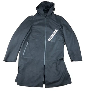 RIVER STONE Coat Black Front Zip With Hood Men's Medium NWT Thick Modern - Picture 1 of 7