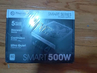  Thermaltake Smart 500w ATX Power Supply, Factory Sealed  - Image 1 of 4