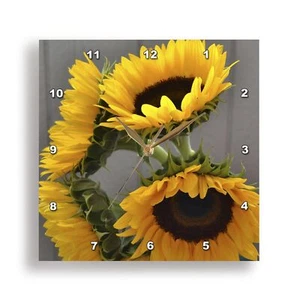 3D Rose 3dRose Autumn Dancing Sunflowers-Flowers-Floral Photography-Wall Cloc... - Picture 1 of 8
