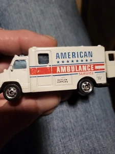 🚗Hot Wheels 1988 ⚜️American Ambulance Service Truck⚜️ White LOOSE 💥Vintage💥 - Picture 1 of 5