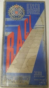 RACI REALE AUTOMOBILE CLUB D'ITALIA CARTINA 1937 FUTURISMO VELOCITÀ STRADARIO - Bild 1 von 11