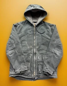 Vintage Y2K Carhartt Faded Chore Jacket,fleece Lined/hooded.medium - Picture 1 of 10
