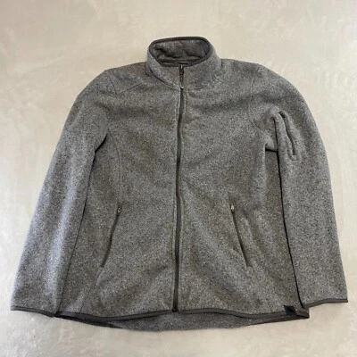 LL Bean Sweater Women’s XL REG Misses Gray Fleece Full Zip Jacket 279684 - Image 1 of 4