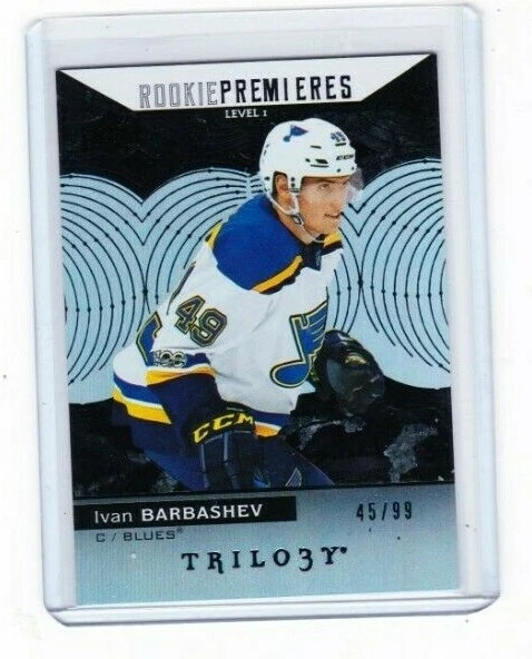 2017 2017-18 TRILOGY IVAN BARBASHEV ROOKIE PREMIERS LV 1 BLACK 45/99 65 BLUES - Image 1 of 1