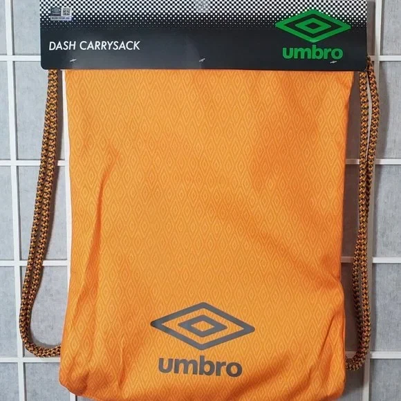 Umbro Dash String Carrysack Orange Bag School Work Travel Sport Backpack
