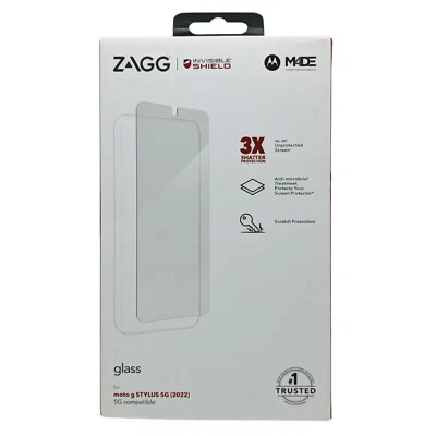 ZAGG Glass Screen Protector for Moto G Stylus 5G 2022 Impact Scratch Protection - Image 1 of 2