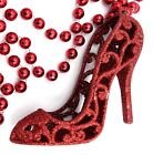 Collier perles talons hauts mardi gras rouge Nouvelle-Orléans chaussures paillettes mode