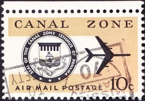 Canal Zone - 1968 - 10 Cents Jet Plane & Canal Zone Seal Airmail Issue #C48 VF - Picture 1 of 1