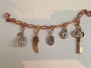 ORIGAMI OWL Bracelet ~ ROSE GOLD TONE DANGLE ALL RARE RETIRED PIECES On Sale! - Bild 1 von 4
