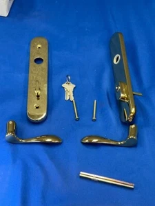 Marvin Brass French Swinging Door Keyed Handle Multi lock point set. 10148160 - Picture 1 of 9