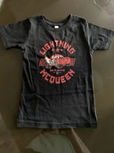 Disney Pixar Lightening McQueen Youth XS TShirt Black - Picture 1 of 5