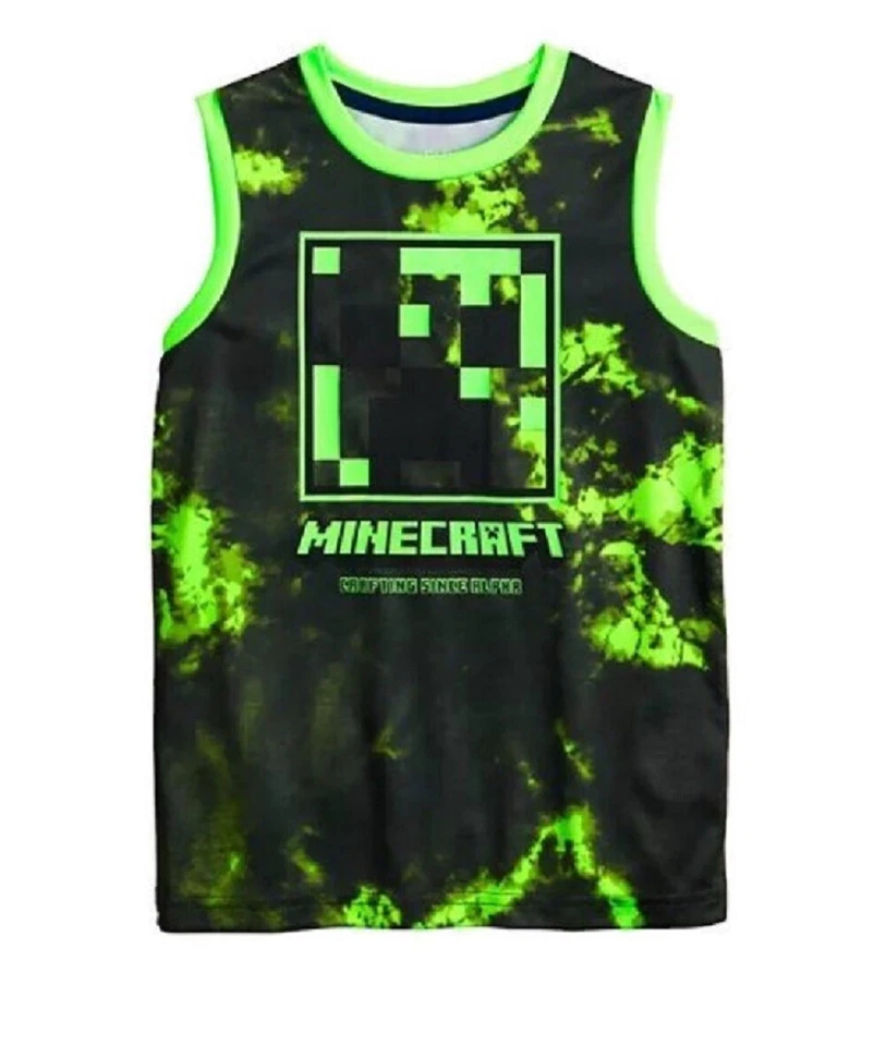 Minecraft Creeper Tee Muscle Tank (Boys 6) Black, Green - Jumping Beans  - Image 1 of 1