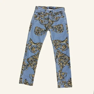 New Versace Jeans Couture Regalia Baroque Print Men’s Size 30 Straight Fit Jeans - Picture 1 of 8