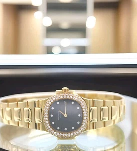 Ladies Patek Philippe Nautilus 18K Solid Gold Diamond Bezel Watch - Picture 1 of 9