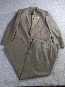 Reine Schurwolle Suit Mens 44R Green 100% Pure New Wool Pants 39X29.5 Germany  - Picture 1 of 24