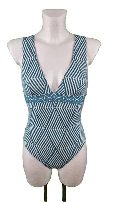 Opera Badeanzug Größe 36 A,B - 38 C - 42 A Cup Bademode Schwimmanzug Türkis Weiß - Bild 1 von 4