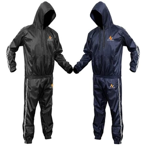 Sauna Sweat Suit Gym Fitness Heavy Duty Sweat Suit Exercise jogging Sweat Suit - Picture 1 of 24