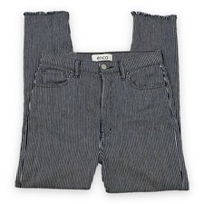 ETICA $168 Cindy Ripped High Waist Ankle Slim Jean in Hickory Striped Size 27