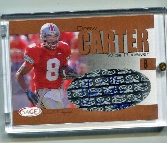 2004 Sage - DREW CARTER - Autograph Rookie - OHIO STATE BUCKEYES /500 - Image 1 of 1
