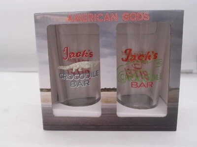 Juego de vasos de pinta American Gods Jack's Crocodile Bar (Dark Horse, 2018) Foto 1 de 4