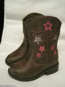 CHEROKEE DELORIA BROWN COWBOY~COWGIRL BOOTS~GIRLS SZ 5~6~7~8~9~10~11~12~NWT - Picture 1 of 6