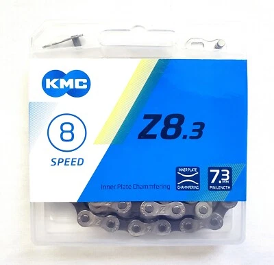 Cadena KMC Z8.3 1/2x3/32x116L 8 velocidades 8 velocidades gris plata Foto 1 de 4