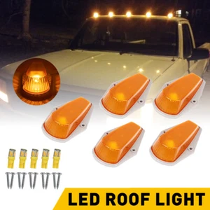 5x Amber LED Cab Roof Marker Running Light Kit For 1980-1997 Ford F150 F250 F350 - Picture 1 of 16